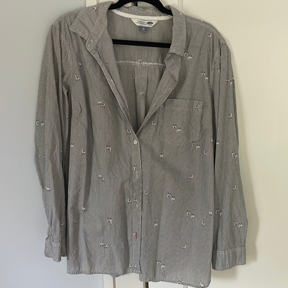 Alpaca/llama button up